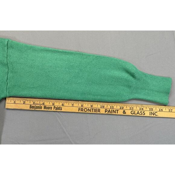 Philosophy Green Lightweight Viscose Knit V Neck Pullover Sweater Women's M - Picture 5 of 7